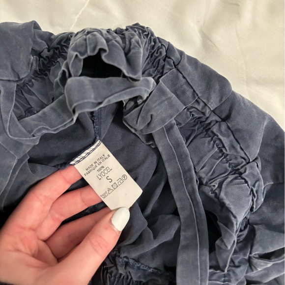 Navy Paperbag Shorts - Picture 3 of 3